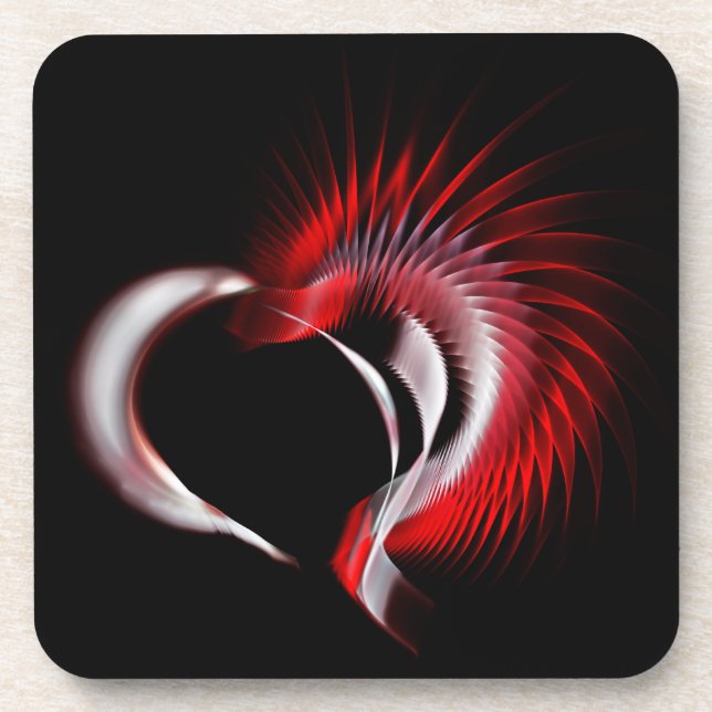 Metal Heart Drink Coaster (Front)