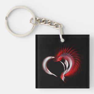Metal Heart Keychain