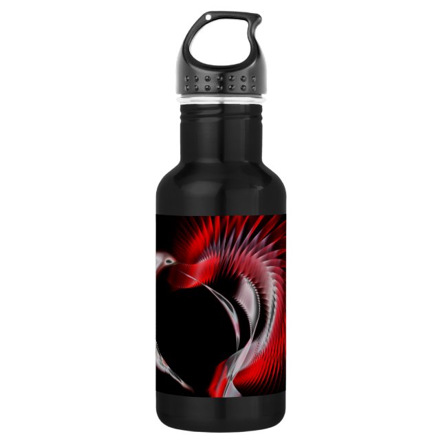 Metal Heart Stainless Steel Water Bottle (Front)