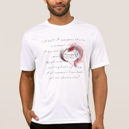 Metal Heart with Shakespeares sonnet 18 T_Shirt