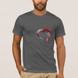 Metal Heart with Shakespeare's sonnet 18 T-Shirt