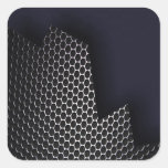Metal Honeycomb Square Sticker at Zazzle