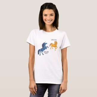 Metal-Horned Unicorn Couple - Osm and Ghel T-Shirt