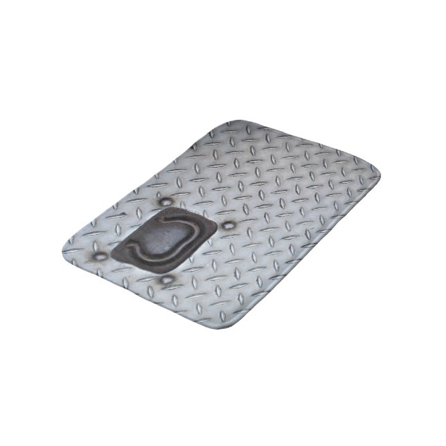 Metal Industrial Look Bath Mat (Small) (Angled)