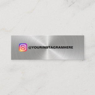 Metal Instagram Social Media Mini Business Card