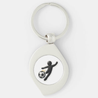 Metal Keychain – Football Design