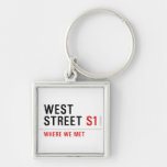 west  street  Metal Keychains