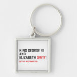 king george vi and elizabeth  Metal Keychains