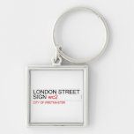 LONDON STREET SIGN  Metal Keychains