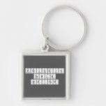 Periodic Table Writer  Metal Keychains