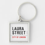 Laura Street  Metal Keychains