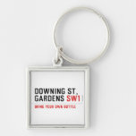 Downing St,  Gardens  Metal Keychains