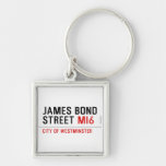 JAMES BOND STREET  Metal Keychains