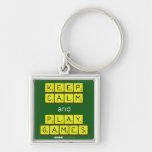 KEEP
 CALM
 and
 PLAY
 GAMES  Metal Keychains