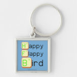 Happy
 Flappy
 Bird  Metal Keychains
