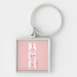 I
 Lv
 U  Metal Keychains