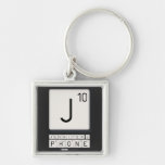 J
 JENNIFER'S
 PHONE  Metal Keychains
