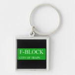 F-Block  Metal Keychains