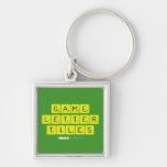 Game
 Letter
 Tiles  Metal Keychains