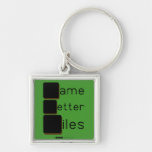 Game
 Letter
 Tiles  Metal Keychains