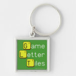 Game Letter Tiles  Metal Keychains