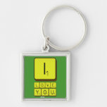 I
 LOVE
 YOU  Metal Keychains