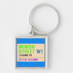 Minion Street  Metal Keychains