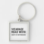 VICARAGE ROAD  Metal Keychains