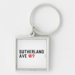 Sutherland ave  Metal Keychains