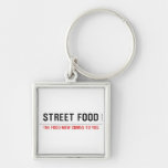 Street food  Metal Keychains