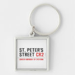 St. peter's Street  Metal Keychains
