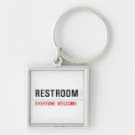 Restroom  Metal Keychains