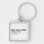 CASA AZUL LAGOA   Metal Keychains