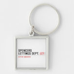 Spencers Lettings Dept.  Metal Keychains