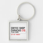 Coffee shop Caracas  Metal Keychains