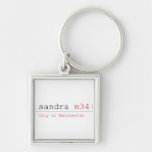 sandra  Metal Keychains