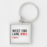 West End  Lane  Metal Keychains