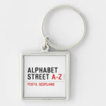 Alphabet  Street  Metal Keychains