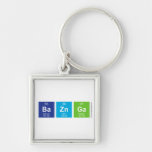 BaZnGa  Metal Keychains
