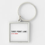 THREE POINT LANE  Metal Keychains