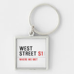 West Street  Metal Keychains