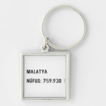 MALATYA  NÜFUS: 759.930  Metal Keychains