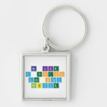 Be Like
 A Proton
 and Stay
 Positive  Metal Keychains