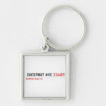  Chestnut Ave  Metal Keychains