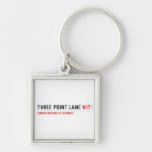 THREE POINT LANE  Metal Keychains
