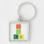 I
 Lv
 EB  Metal Keychains