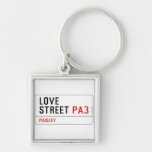 LOVE Street  Metal Keychains