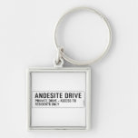 andesite drive  Metal Keychains