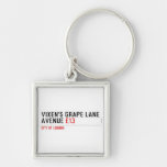 Vixen's Grape Lane  Avenue  Metal Keychains