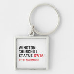 WINSTON CHURCHILL STATUE  Metal Keychains